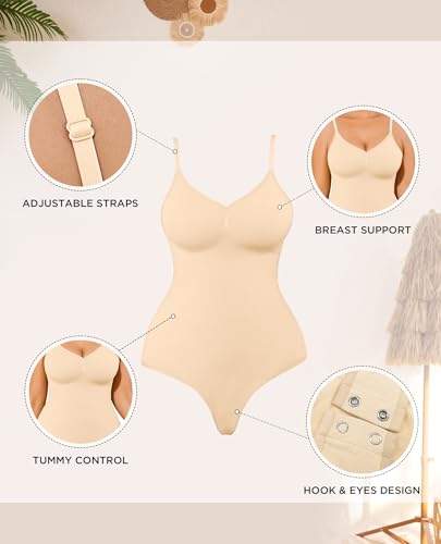 Image of Shapewear Tummy Control BodySuit Seamless Body Shaper Butt Lift Full Body Suit
