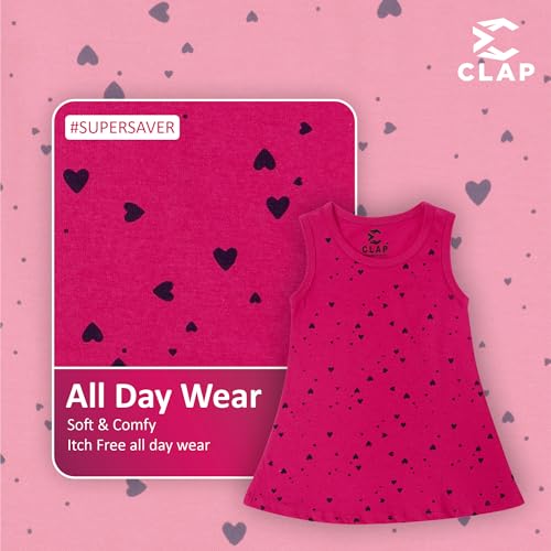 Image of CLAP Baby Girl's Midi Dress (Pack of 4)