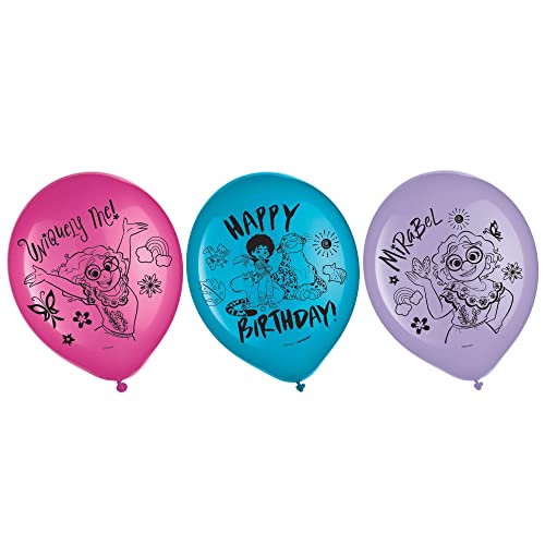 Image of Encanto Multicolor Latex Balloons - 12 inch (6 Pc) - Eye-catching Decor for Parties & Celebrations