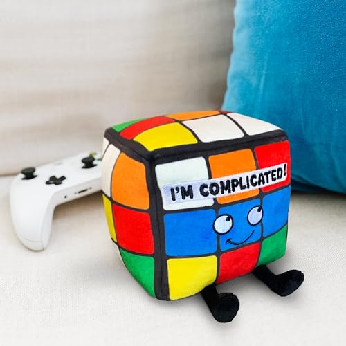 Image of Punchkins Cube Plushie - I'm Complicated Funny Cube Plush, Gift for Puzzle Lovers, Sassy Plush Toy for Gifting