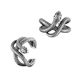 HZMAN Stainless Steel Ear Cuff Earrings No Piercing for Women Men Gothic Snake Clip On Cartilage Earring Jewelry