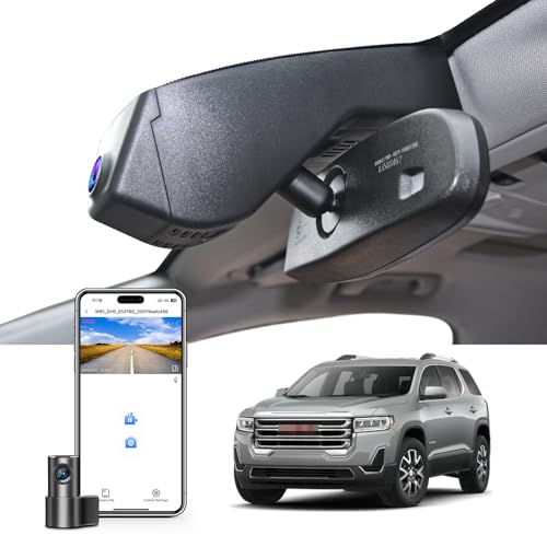 Mangoal Front 4K & Rear 1080p Dash Cam for GMC Acadia 2017-2023 (Model A), Model A & Model B Have Same Models Years but Vehicle Sensor Cover are Different, Free App & WiFi, 128GB Card