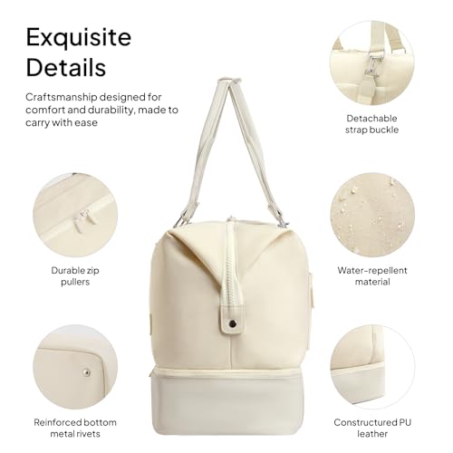 Image of TOPEAST Travel Duffle Bag, Weekender Bags for Women with Shoe Compartment