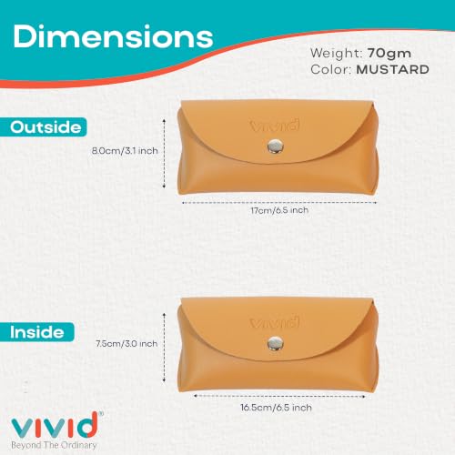 Image of VIVID Unisex Specs Snap Button Eyewear Dabbi Faux Leather Soft Case Cover