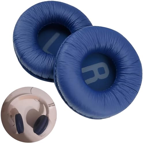 Image of HICLE Replacement Earpads Compatible with JBL Tune 450BT,460BT,500BT, 510BT, 520BT & 525BT, On-Ear Headphones (1 Pair, Blue)