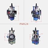 Uniwersalny gaźnik Koso kolorowe galwanizacja PWK24 26 28 30 32 34mm ze złotym filtrem dla Ymh Banshee 350(PWK24)