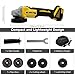 RhovixStar Brushless Angle Grinder Cordless, 3/8 Inch Battery Grinder Power Tools for Cutting, Grinding, Polishing and Rust Removal, 4 Variable Speed