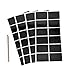 Etiquetas autoadhesivas negra pizarra de 6 x 4 cm. Rectangular. 48 pegatinas reutilizables para decorar la cocina, frascos, tarros, despensa, hogar, oficina. + 1 Rotulador tiza liquida