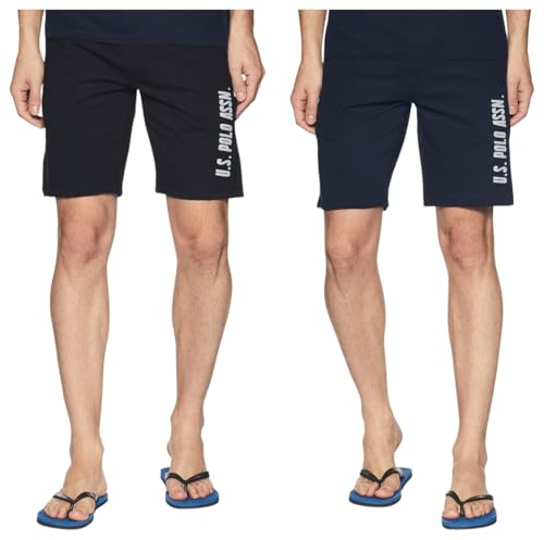 Image of U.S. POLO ASSN. Mens Comfort Fit Solid I668 Shorts (Pack of 2)