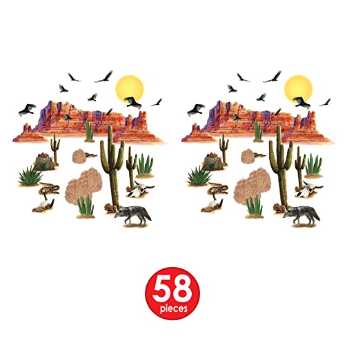 Décoration murale thème occidental en plastique fin multicolore Beistle - 5