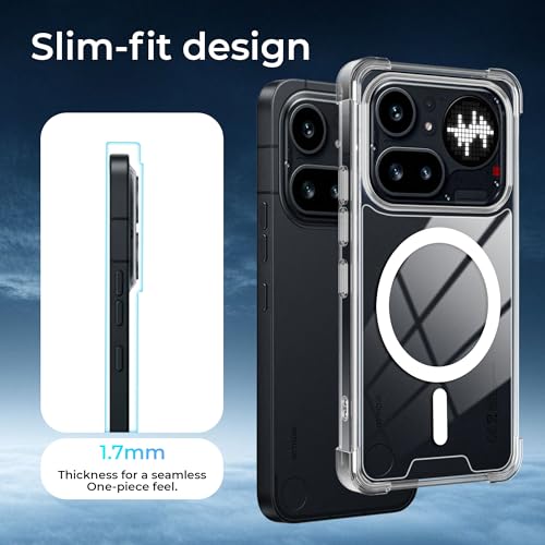 Image of A rtistque Clear Back Cover Case for Nothing Phone 4a Pro 5G | Compatible with Mag-Safe | Premium Cover | Shockproof TPU Bumper | Slim Protective Design | Nothing Phone 4a Pro Back Cover - Transparent