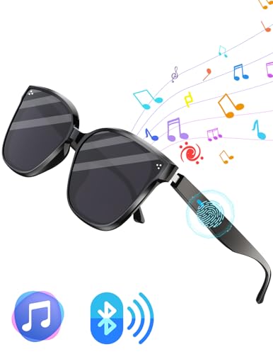 SciFiVisi Lunettes intelligentes pour homme et femme Bluetooth 5.4 Audio Lunettes de soleil avec microphone et haut-parleur, appels mains libres, musique, lunettes audio sans fil pour jogging – vue 8