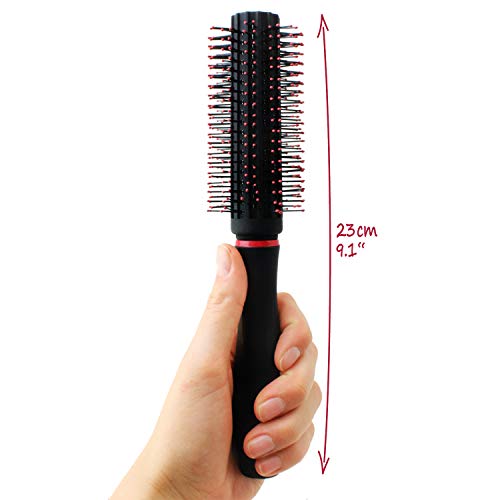Foto von com-four® 4-teiliges Stylingset mit verschiedenen Haarbürsten mit Softgriff - Allzweckbürste, Rundbürste, Skelettbürste, Sassoon Bürste (04-teiliges Set)