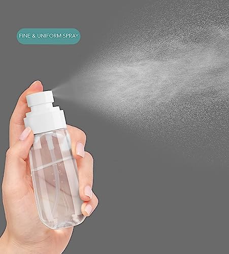 Image of Zollyss Plastic Spray Bottles, 100ML, Set of 2, Transparent Refillable Fine Mist for Toiletries, Perfume, Toner, Travel Cosmetics