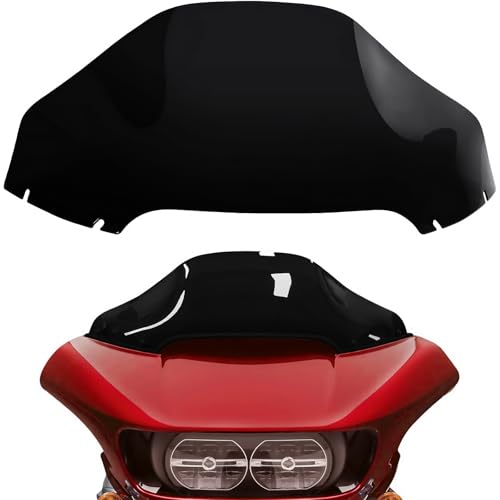 13 inch Windshield for Road Glide FLTRX 2015-2023 Motorcycle Windscreen Splitter Wind Shield Replacement Accessories for Harley Davidson CVO Road Glide Limited 3 ST Special Ultra Black Windshield