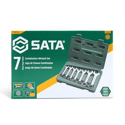 SATA Conjunto de chaves de combinação Stubby com 7 peças - ST09033SJ