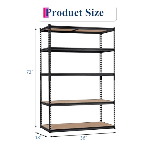 Heavy-Duty-Garage-Storage-Shelves-5-Tier-Metal-Adjustable-Shelving-Unit-Storage-Shelving-with-2500-LBS-Capacity-for-Kitchen-Pantry-Basement-Bathroom-Laundry-36-l-x-18-w-x-72-h