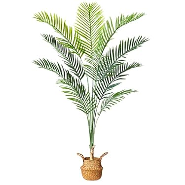 AMAZON - MOSADE Artificial Areca Palm Tree 6 Feet Fake Tropical Palm Plant and Handmade Seagrass Basket, Perfect Tall Faux Dypsis Lutescens Plants for Indoor Decor Home Office Porch Gift
