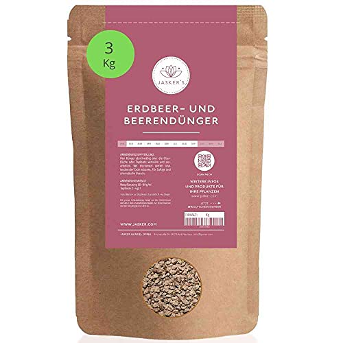 JASKERS® Bio Beerendünger 3 Kg | Optimaler Universaldünger Für Erdbeeren, Himbeeren, Blaubeeren & Weitere Beeren-Sorten | Nährstoffreicher Langzeitdünger & In Deutschland Abgefüllt