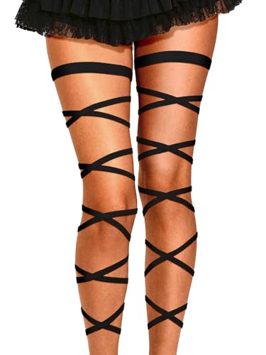 Lorealri Leg Wraps Rave Non-Slip Adjustable Plus Size Elastic Garter Thigh Straps Music Festivals Coachella Outfit for Women