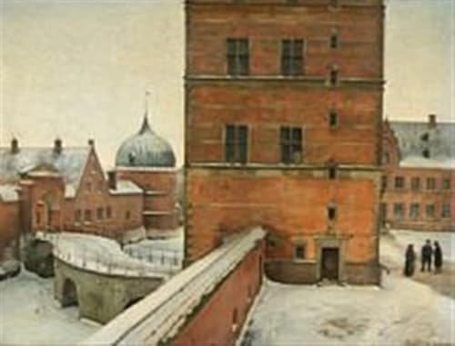 Pintura al óleo clásica y cuadro en lienzo decorativo de Frederiksborg, 60x90cm para hogar