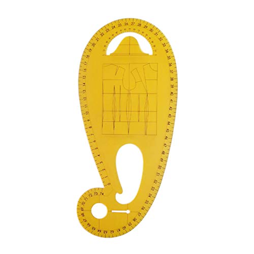 French Curve Drawing Template Ruler Plastic Clear Yellow Plastic Rulers for Fashion Designer