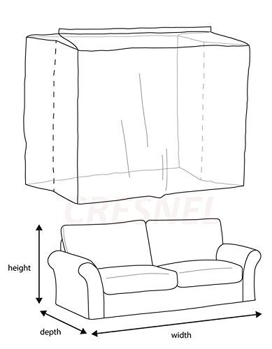 CRESNEL Furniture Cover Plastic Bag for Moving Protection and Long Term Storage (Loveseat 2 Packs) - Thumbnail 2