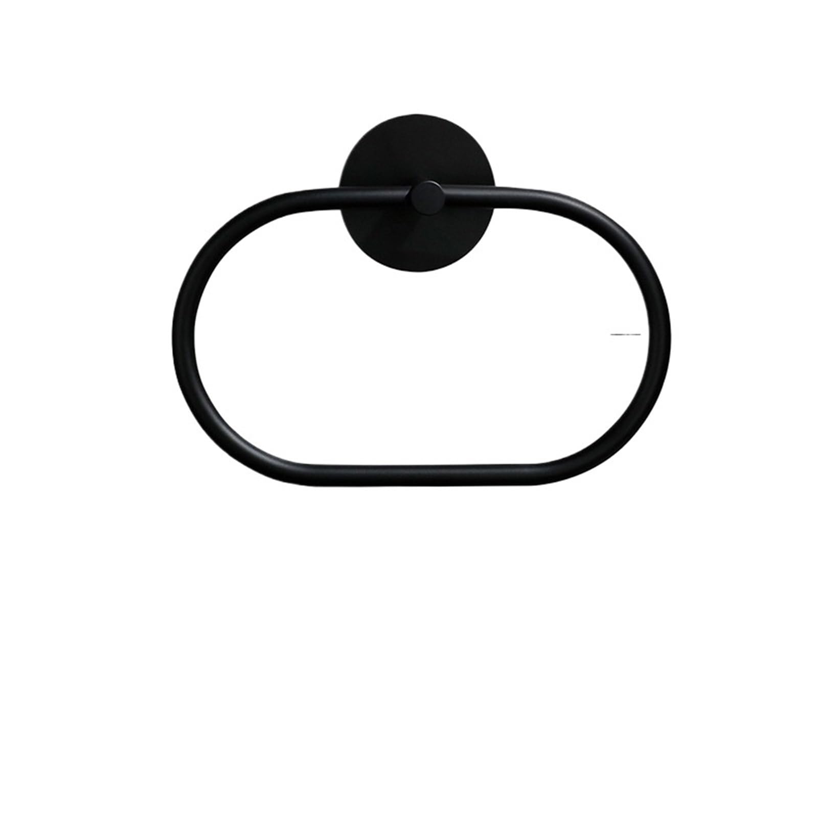 Toallero de acero inoxidable, 4 unidades, soporte para toallas de mano, adhesivo sin agujeros, toallero redondo montado en la pared (negro ovalado)