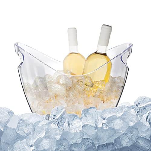 Asika Ice Bucket Wine Bucket,Clear Acrylic 4 Liter Plastic Tub For Drinks And Parties thumb #3