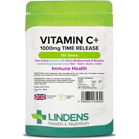 Lindens Vitamin C+ 1000mg Time Release Tablets Cover