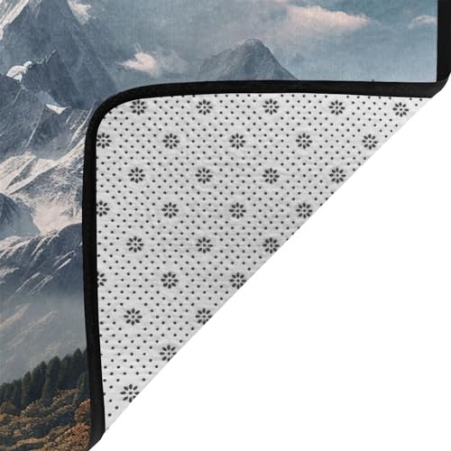 Tapis d'intérieur doux et absorbant au design moderne lavable - 5
