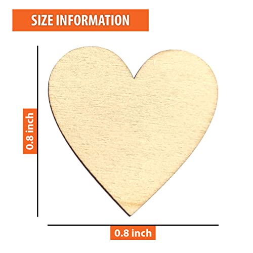 300 Pcs 0.8 Inch Unfinished Wood Heart Slices Blank Natural Wooden Hearts Shapes Ornaments Tags For Diy Wedding Art Crafts Valentine Decorations #TOP1