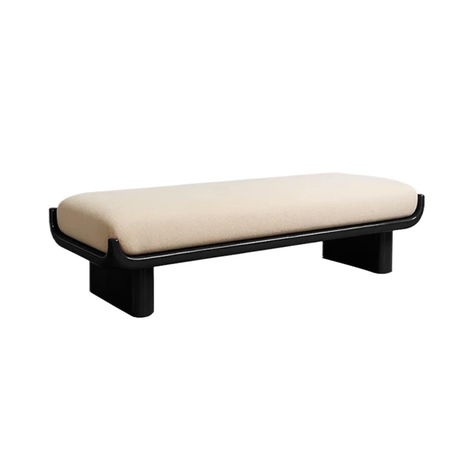 Moderne Banc Long en Bois et Tissu for se Changer, à Utiliser au Salon ou Pied du lit Bancs Bout de lit(XS)