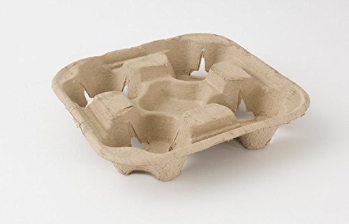 50 x 4 Cup Biodegradable Cardboard Paper/Plastic Cup Tray Holders