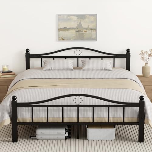 Image of Metal Queen Bed Frame with Headboard