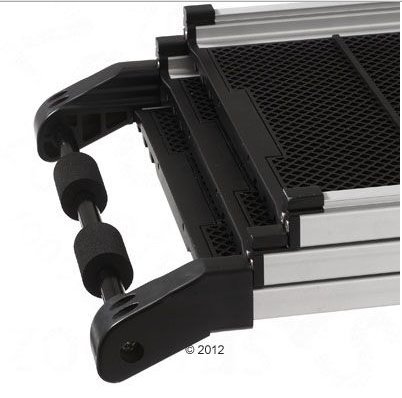 Zusammenklappbare Alu-Teleskop-Hunderampe (geeignet für Hunde bis 85 kg) - perfekt, um Ihrem Hund in und aus dem Auto zu helfen