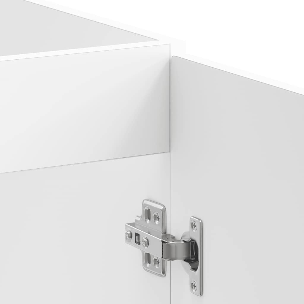 vidaXL Meuble Bas pour évier Porto Blanc 80x46x81,5 cm Bois ingénierie