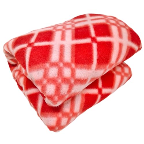 Image of Winter Super Soft Single Bed Warm Woollen Blend Fleece Duvet Cover | Blanket Cover | Quilt Cover | Razai Cover with Zipper, Woolen Fabric Size- 90 x 60 in, Color- Red, Single Bed