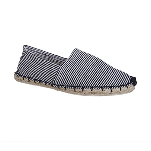 Sonnenscheinschuhe ESPANDRILLOS Streifen Schwarz Gr. 36-46 NEU gestreift Espadrilles Espas Espandrilles Espadrillos (36)