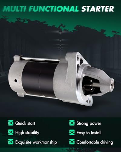 Image of SCITOO Starter Motor fit for Kubota Mowers-Front F2260-R F2560-E F2560-R F3060-R Mowers-Turf ZD18 ZD21 18417 19791 9722809-709 9722809-748 SND0338 Replacement Starter 1841418417