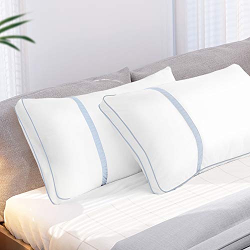 BedStory Pillows for Sleeping 2 Pack King Size, Hotel Quality Bed Pillow, Down Alternative Sleep Pillows with Ultra Soft Fiber Fill, Good for Back and Side Sleepers - Blue