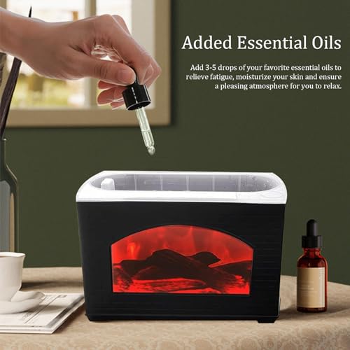 Difusor aromático eléctrico Flame Humidifier USB 270ML miniatura 3