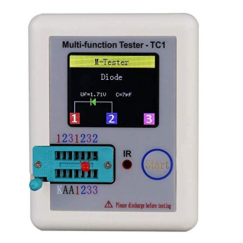 Fasizi Écran coloré de poche multifonction TFT rétroéclairé Transistor LCR-TC1 Testeur pour diode Triode Condensateur Résistance Transistor LW21