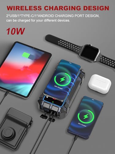 AVAPOW Jump Starter Car Battery 2500A Peak,Portable Jump Starters for Up to 8L Gas 8L Diesel Engine with Booster Function,Wireless Charging Design,12V Lithium Jump Pack with Smart Safety Clamp, IP65 image 5