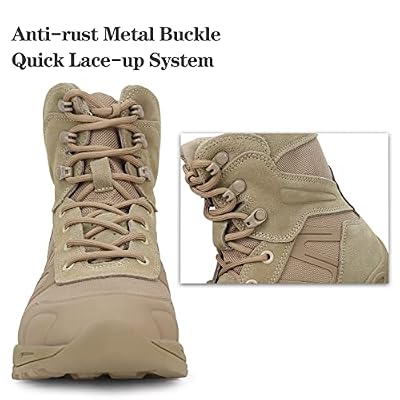 Tactical Work Boots For Men, Lightweight Military Combat Boots, Breathable Duty Boots Jungle Boots Desert Boots
