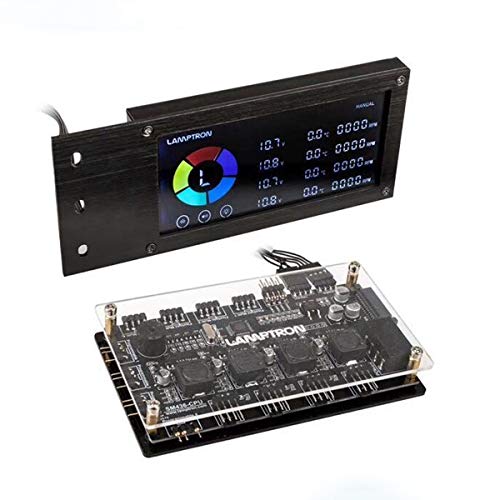 Lamptron Compatible SM436 PCI RGB-LĂĽfter und LED-Controller - Schwarz