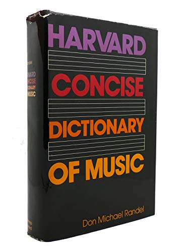 Harvard Concise Dictionary of Music 0674374711 Book Cover