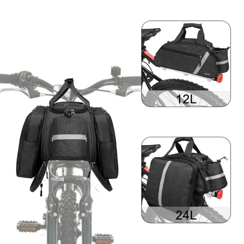 MOSISO Bike Rack Bag, Waterproof Bicycle Trunk Pannier Rear Seat Handbag - image 4