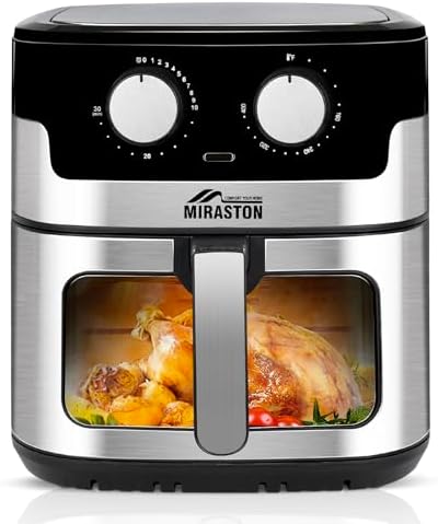 8.5QT Air Fryer, Upgraded Family Size Capacity, Visual Window, Sq...