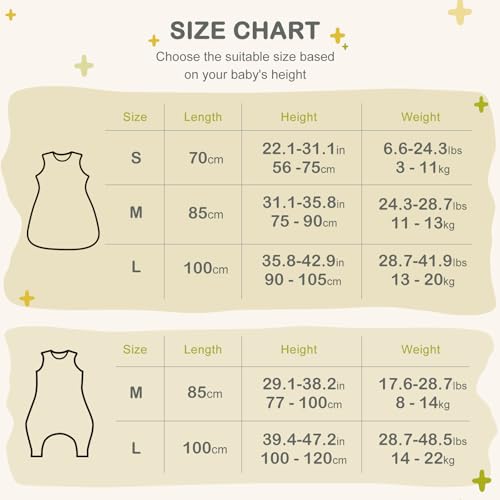Image of Super Soft 1.5 TOG Sleep Sack, 100% Cotton All Season Warm Baby Wearable Blanket for 0-6 Months, Ocean, Size S